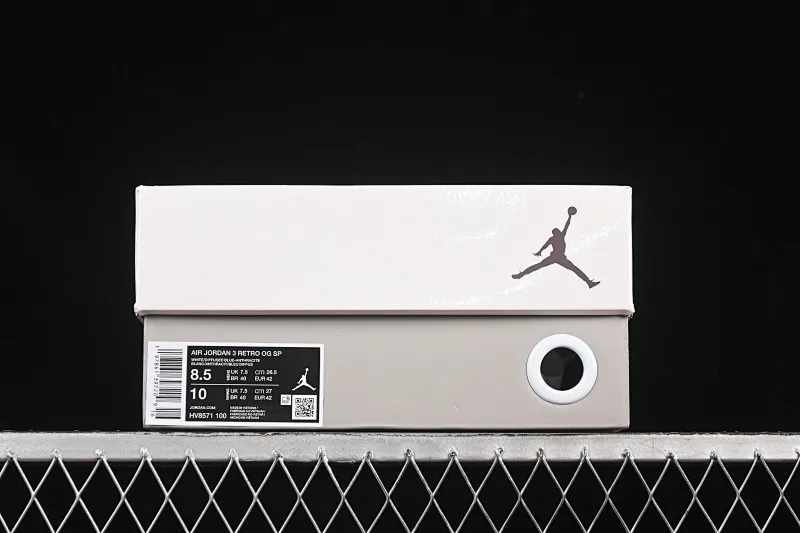 All categories Air Jordan Jordan series basketball shoes Air Jordan 3 LW version Air Jordan 3 Retro OG SP "Diffused Blue" AJ3 Joe 3 white and blue cement HV8571-100